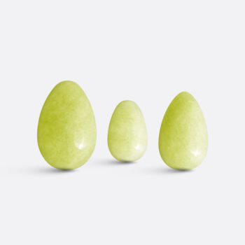 Yoni vajíčka - sada 3 ks / olivový jadeit